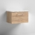 Nuie Arno Wall Hung 1-Drawer Vanity Unit with Carrera Marble Worktop 600mm Wide - Bleached Oak | Thumbnail Image