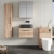 Nuie Arno Wall Hung 1-Drawer Vanity Unit with Worktop 600mm Wide - Bleached Oak | Thumbnail Image