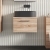 Arno Woodgrain 600mm 1-Drawer Wall Hung Vanity Unit with Countertop | Thumbnail Image