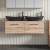 Arno Woodgrain Twin 1200mm 2-Drawer Wall Hung Vanity Unit with Countertop | Thumbnail Image