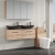 Nuie Arno Wall Hung 2-Drawer Vanity Unit with Worktop 1200mm Wide - Bleached Oak | Thumbnail Image
