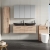 Nuie Arno Wall Hung 2-Drawer Vanity Unit with Worktop 1200mm Wide - Bleached Oak | Thumbnail Image