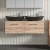 Arno Woodgrain Twin 1200mm 2-Drawer Wall Hung Vanity Unit with Countertop | Thumbnail Image