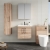 Nuie Arno Wall Hung 2-Door Vanity Unit with Basin-1 600mm Wide - Bleached Oak | Thumbnail Image