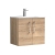 Nuie Arno Wall Hung 2-Door Vanity Unit with Basin-2 600mm Wide - Bleached Oak | Thumbnail Image