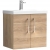 Nuie Arno Wall Hung 2-Door Vanity Unit with Basin-3 600mm Wide - Bleached Oak | Thumbnail Image