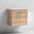 Nuie Arno Wall Hung 2-Door Vanity Unit with Bellato Grey Worktop 600mm Wide - Bleached Oak | Thumbnail Image