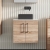 Nuie Arno Wall Hung 2-Door Vanity Unit with Bellato Grey Worktop 600mm Wide - Bleached Oak | Thumbnail Image