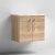 Nuie Arno Wall Hung 2-Door Vanity Unit with Carrera Marble Worktop 600mm Wide - Bleached Oak | Thumbnail Image