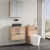 Nuie Arno Wall Hung 2-Door Vanity Unit with Worktop 600mm Wide - Bleached Oak | Thumbnail Image