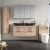 Nuie Arno Wall Hung 4-Door Vanity Unit with Worktop 1200mm Wide - Bleached Oak | Thumbnail Image