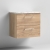 Nuie Arno Wall Hung 2-Drawer Vanity Unit with Carrera Marble Worktop 600mm Wide - Bleached Oak | Thumbnail Image