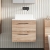 Nuie Arno Wall Hung 2-Drawer Vanity Unit with Carrera Marble Worktop 600mm Wide - Bleached Oak | Thumbnail Image