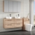 Nuie Arno Wall Hung 4-Drawer Vanity Unit with Worktop 1200mm Wide - Bleached Oak | Thumbnail Image