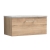 Nuie Arno Wall Hung 1-Drawer Vanity Unit with Bellato Grey Worktop 800mm Wide - Bleached Oak | Thumbnail Image