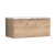 Nuie Arno Wall Hung 1-Drawer Vanity Unit with Carrera Marble Worktop 800mm Wide - Bleached Oak | Thumbnail Image