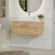 Nuie Arno Wall Hung 1-Drawer Vanity Unit with Carrera Marble Worktop 800mm Wide - Bleached Oak | Thumbnail Image