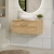 Nuie Arno Wall Hung 1-Drawer Vanity Unit with Worktop 800mm Wide - Bleached Oak | Thumbnail Image