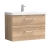 Nuie Arno Wall Hung 2-Drawer Vanity Unit with Basin-1 800mm Wide - Bleached Oak | Thumbnail Image