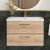 Nuie Arno Wall Hung 2-Drawer Vanity Unit with Basin-1 800mm Wide - Bleached Oak | Thumbnail Image