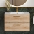 Arno Woodgrain 800mm 2-Drawer Wall Hung Vanity Unit
