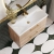 Nuie Arno Wall Hung 2-Drawer Vanity Unit with Basin-3 800mm Wide - Bleached Oak | Thumbnail Image