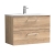Nuie Arno Wall Hung 2-Drawer Vanity Unit with Basin-4 800mm Wide - Bleached Oak | Thumbnail Image