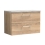 Nuie Arno Wall Hung 2-Drawer Vanity Unit with Bellato Grey Worktop 800mm Wide - Bleached Oak | Thumbnail Image