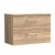 Arno Woodgrain 800mm 2-Drawer Wall Hung Vanity Unit with Countertop