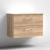 Arno Woodgrain 800mm 2-Drawer Wall Hung Vanity Unit with Countertop