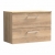 Nuie Arno Wall Hung 2-Drawer Vanity with Worktop 800mm Wide - Bleached Oak | Thumbnail Image