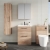 Nuie Arno Floor Standing 2-Drawer Vanity Unit with Basin-1 600mm Wide - Bleached Oak | Thumbnail Image