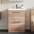 Arno Woodgrain 600mm 2-Drawer Floor Standing Vanity Unit