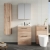 Nuie Arno Floor Standing 2-Drawer Vanity Unit with Basin-2 600mm Wide - Bleached Oak | Thumbnail Image