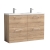 Nuie Arno Floor Standing 4-Drawer Vanity Unit with Double Polymarble Basin 1200mm Wide - Bleached Oak | Thumbnail Image