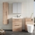 Nuie Arno Floor Standing 2-Drawer Vanity Unit with Basin-3 600mm Wide - Bleached Oak | Thumbnail Image