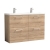 Nuie Arno Floor Standing 4-Drawer Vanity Unit with Double Ceramic Basin 1200mm Wide - Bleached Oak | Thumbnail Image