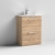 Nuie Arno Floor Standing 2-Drawer Vanity Unit with Basin-4 600mm Wide - Bleached Oak | Thumbnail Image