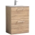 Nuie Arno Floor Standing 2-Drawer Vanity Unit with Basin-4 600mm Wide - Bleached Oak | Thumbnail Image