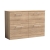 Nuie Arno Floor Standing 4-Drawer Vanity Unit with Worktop 1200mm Wide - Bleached Oak | Thumbnail Image
