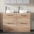 Arno Woodgrain Twin 1200mm 4-Drawer Floor Standing Vanity Unit with Countertop
