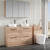 Nuie Arno Floor Standing 4-Drawer Vanity Unit with Worktop 1200mm Wide - Bleached Oak | Thumbnail Image