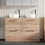 Arno Woodgrain Twin 1200mm 4-Drawer Floor Standing Vanity Unit with Countertop | Thumbnail Image