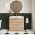 Nuie Arno Floor Standing 2-Drawer Vanity Unit with Basin-4 800mm Wide -Bleached Oak | Thumbnail Image