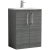 Nuie Arno Floor Standing 2-Door Vanity Unit with Basin-4 600mm Wide - Anthracite Woodgrain