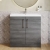 Nuie Arno Floor Standing 2-Door Vanity Unit with Basin-3 800mm Wide - Anthracite Woodgrain