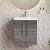 Nuie Arno Wall Hung 2-Door Vanity Unit with Basin-1 500mm Wide - Anthracite Woodgrain