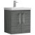 Nuie Arno Wall Hung 2-Door Vanity Unit with Basin-3 500mm Wide - Anthracite Woodgrain