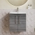 Nuie Arno Wall Hung 2-Door Vanity Unit with Basin-4 500mm Wide - Anthracite Woodgrain