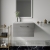Nuie Arno Wall Hung 1-Drawer Vanity Unit with Bellato Grey Worktop 600mm Wide - Anthracite Woodgrain